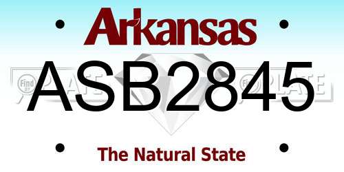 ASB2845 Arkansas License Plate