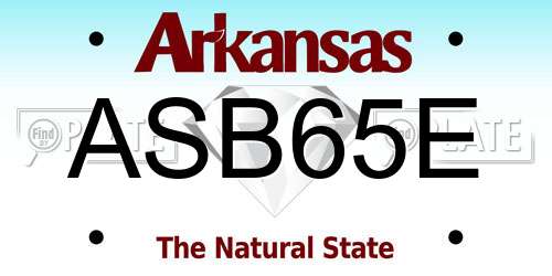 ASB65E Arkansas License Plate