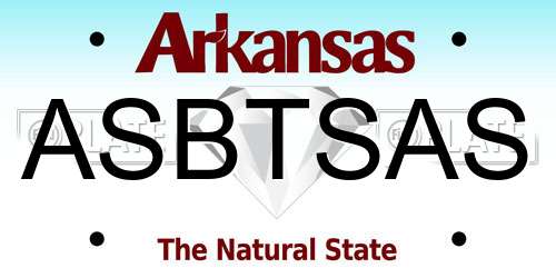 ASBTSAS Arkansas License Plate
