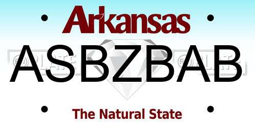 ASBZBAB Arkansas License Plate