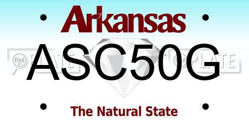 ASC50G Arkansas License Plate