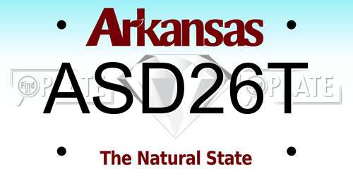 ASD26T Arkansas License Plate