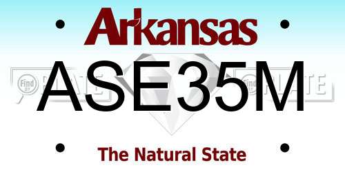 ASE35M Arkansas License Plate