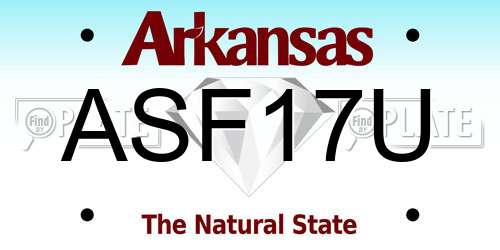 ASF17U Arkansas License Plate