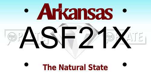ASF21X Arkansas License Plate