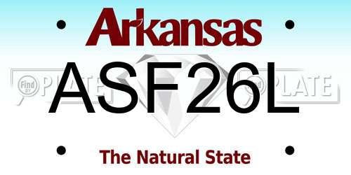ASF26L Arkansas License Plate