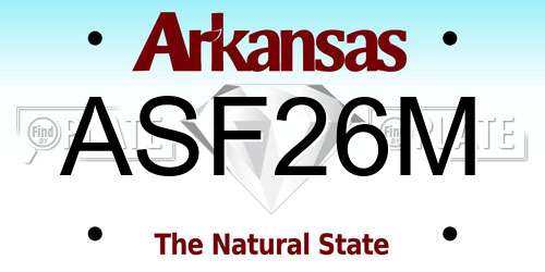 ASF26M Arkansas License Plate
