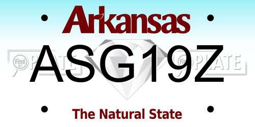 ASG19Z Arkansas License Plate