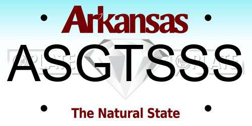 ASGTSSS Arkansas License Plate