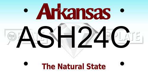 ASH24C Arkansas License Plate