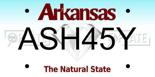 ASH45Y Arkansas License Plate