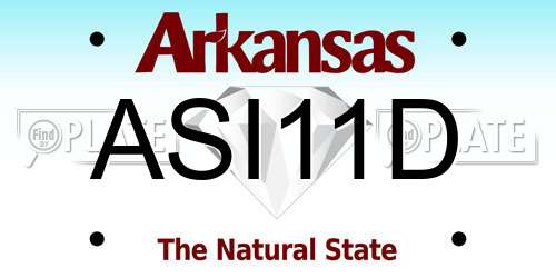 ASI11D Arkansas License Plate