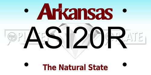 ASI20R Arkansas License Plate