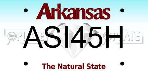 ASI45H Arkansas License Plate