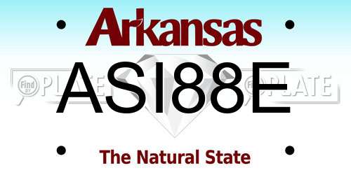 ASI88E Arkansas License Plate