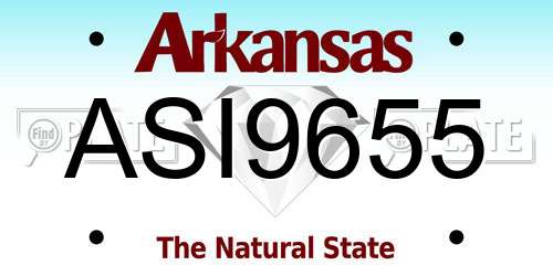 ASI9655 Arkansas License Plate
