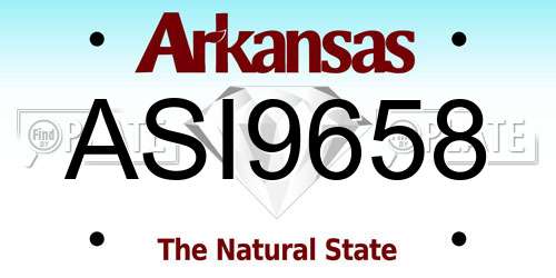 ASI9658 Arkansas License Plate