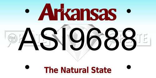 ASI9688 Arkansas License Plate