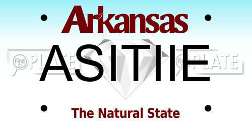 ASITIIE Arkansas License Plate