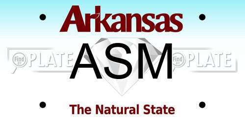 ASM Arkansas License Plate