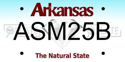 ASM25B Arkansas License Plate