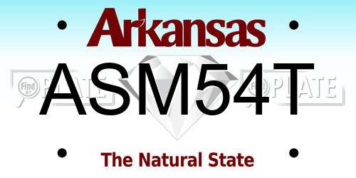 ASM54T Arkansas License Plate
