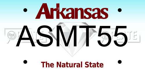 ASMT55 Arkansas License Plate