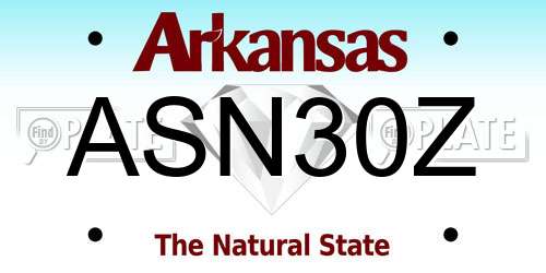 ASN30Z Arkansas License Plate