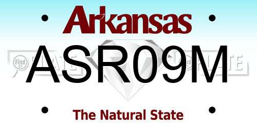 ASR09M Arkansas License Plate