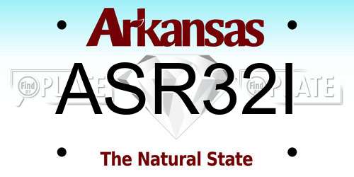 ASR32I Arkansas License Plate