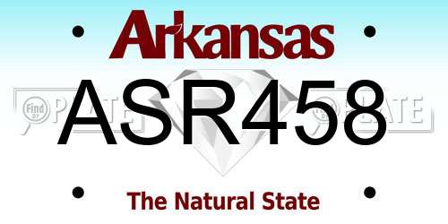 ASR458 Arkansas License Plate