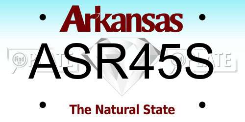 ASR45S Arkansas License Plate