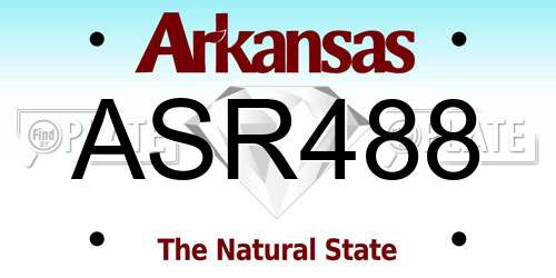 ASR488 Arkansas License Plate