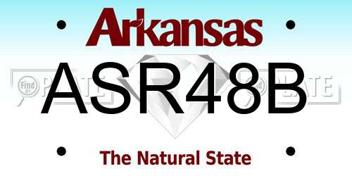 ASR48B Arkansas License Plate