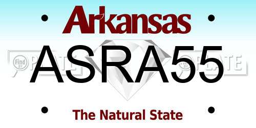 ASRA55 Arkansas License Plate