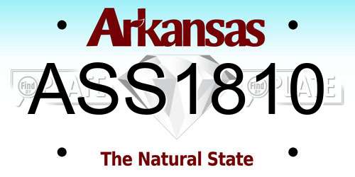 ASS1810 Arkansas License Plate