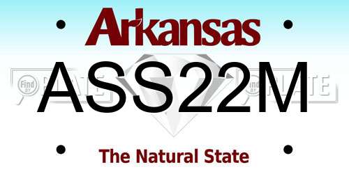 ASS22M Arkansas License Plate