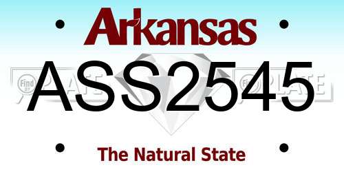ASS2545 Arkansas License Plate