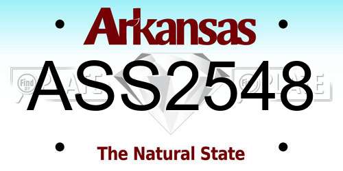 ASS2548 Arkansas License Plate