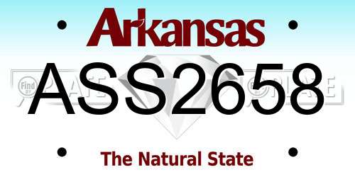 ASS2658 Arkansas License Plate
