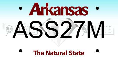 ASS27M Arkansas License Plate