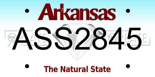 ASS2845 Arkansas License Plate