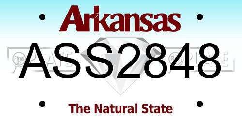 ASS2848 Arkansas License Plate