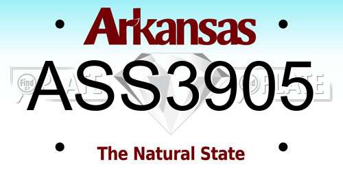 ASS3905 Arkansas License Plate