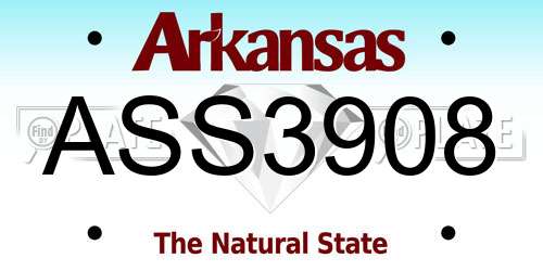 ASS3908 Arkansas License Plate