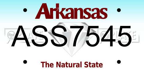 ASS7545 Arkansas License Plate