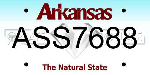 ASS7688 Arkansas License Plate