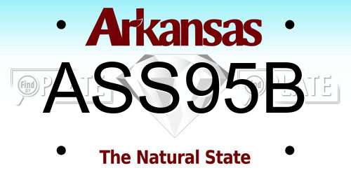 ASS95B Arkansas License Plate