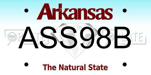 ASS98B Arkansas License Plate