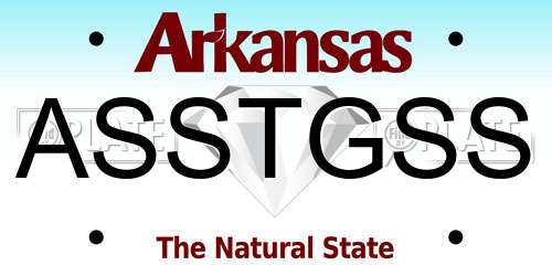 ASSTGSS Arkansas License Plate